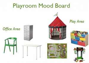 Playroom mood board