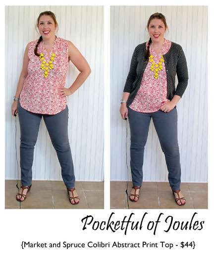 Market and Spruce Colibri Abstract Print Top - Stitch Fix Review