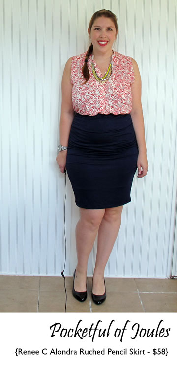 Renee C Alondra Ruched Pencil Skirt - Stitch Fix Review