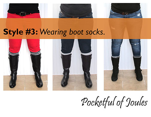 Style three - wearing boot socks