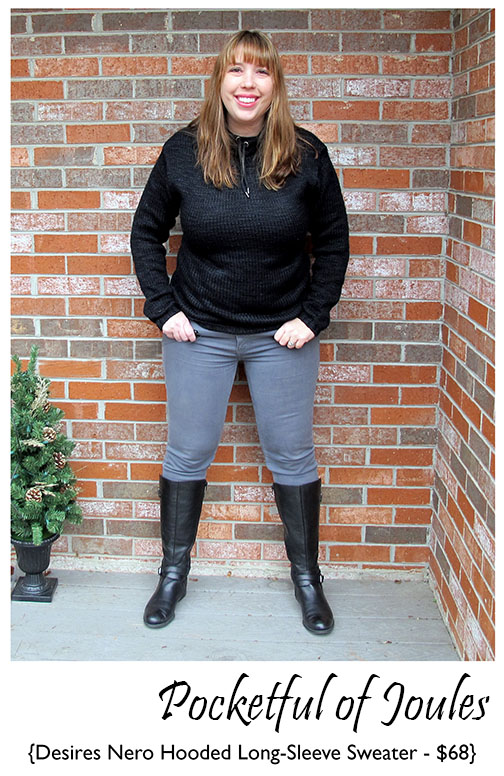 Stitch Fix Review - Desires Nero Hooded Sweater - Pocketful of Joules