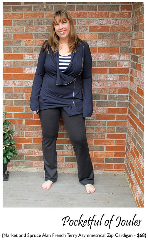 Stitch Fix Review - Market and Spruce Alan French Terry Asymmetrical Cardigan 3 - Pocketful of Joules