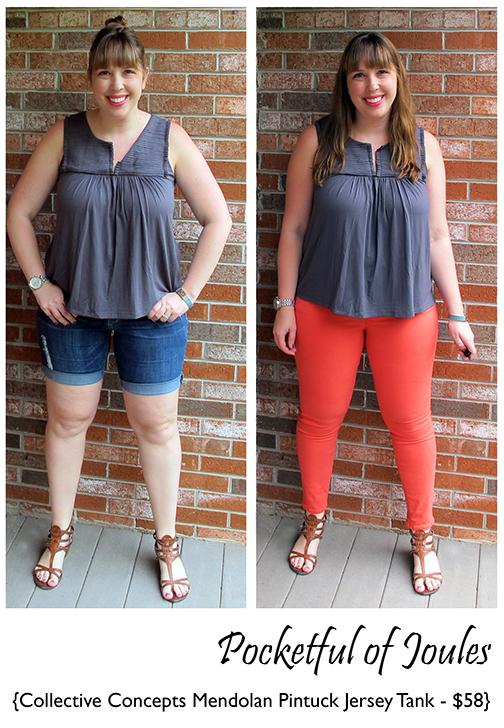 Stitch Fix Review - Collective Concepts Mendolan Pintuck Detailed Jersey Tank - Joules