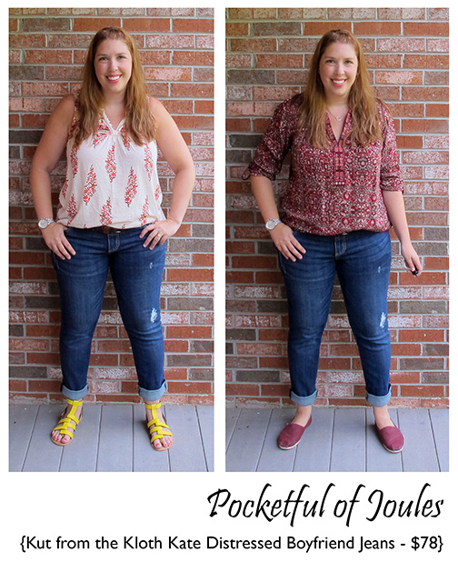 Stitch Fix Review - Kut from the Kloth Kate Distressed Boyfriend Jeans - Pocketful of Joules