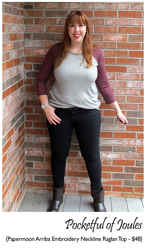 Stitch Fix Review - Papermoon Arriba Embroidery Neckline Raglan Knit Top - Pocketful of Joules