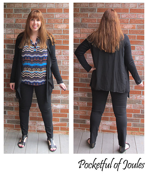 Stitch Fix Review - 41 Hawthorn Kourtney Mixed Material Open Front Cardigan - Pocketful of Joules